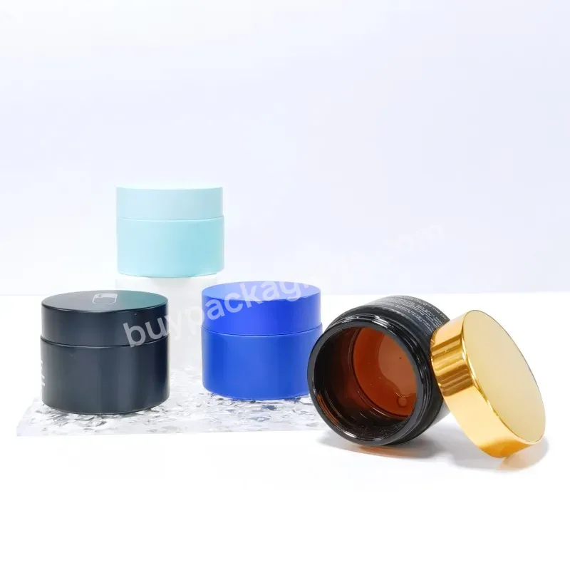 Cosmetic Packing 50g Clear Frosted Glass Jar With Screw Lid For Skincare Cream Lip - Buy Glass Jar Body Cream,50ml Glass Cream Jar,Lip Balm Jars.