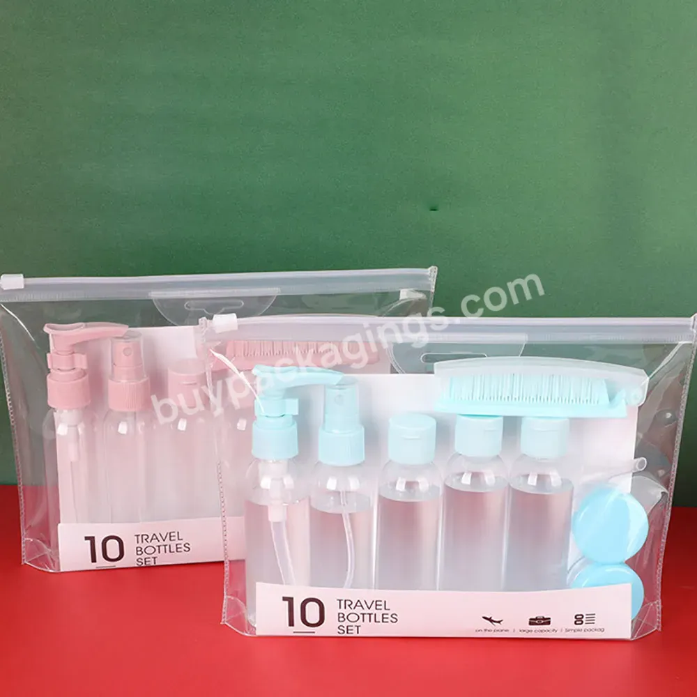 Cosmetic Packing Empty Transparent Pet Bottle Plastic Travel Kit Travel Set Bottle