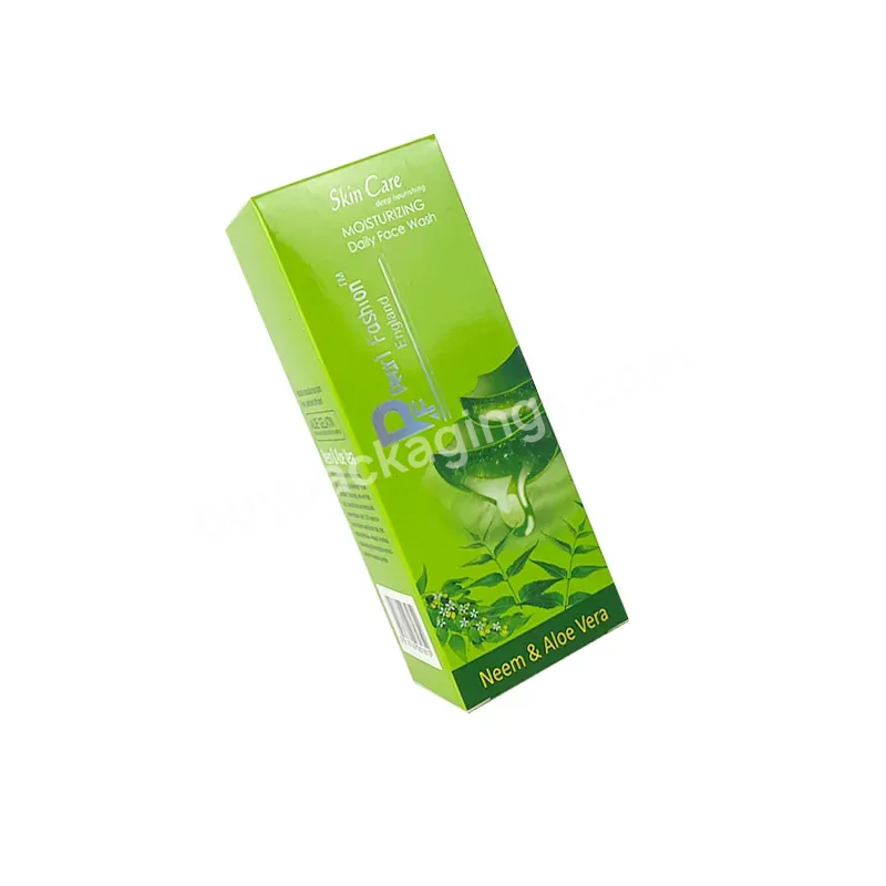 Cosmetic Paper Box Aloe Vera Gel Packaging White Card Paper Box