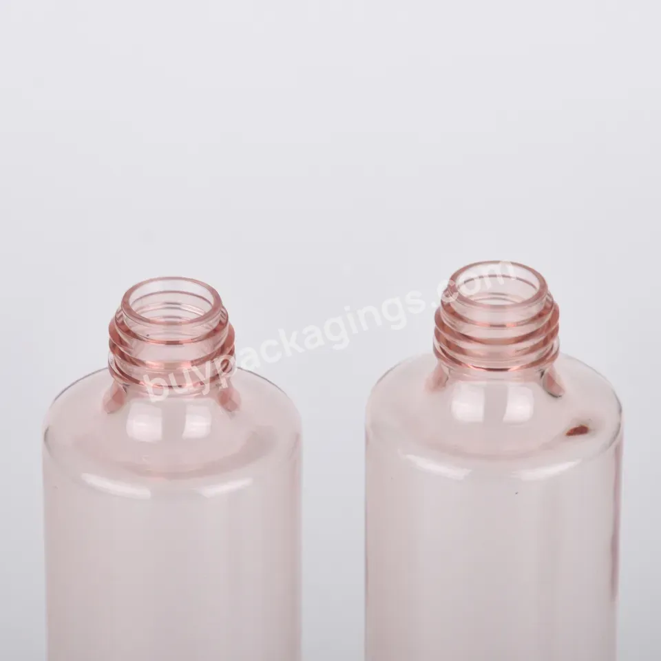 Cosmetic Pet Packaging 50ml 100ml 150ml 200ml Pink Empty Serum Toner Plastic Bottle With Screw Cap