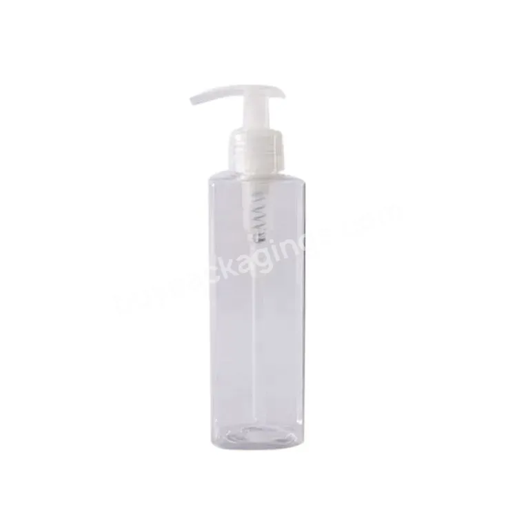 Cosmetic Plastic Bottle Lotion Pump Bottle 120ml 200ml 250ml Pet Black Square Bottle