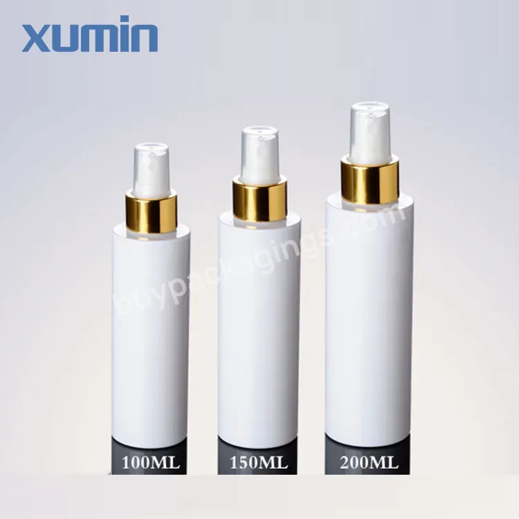 Cosmetic Plastic Bottle Toner Bottle 100ml 150ml 200ml Spray Bottle With Gold/white/silver Cosmetic Bottle