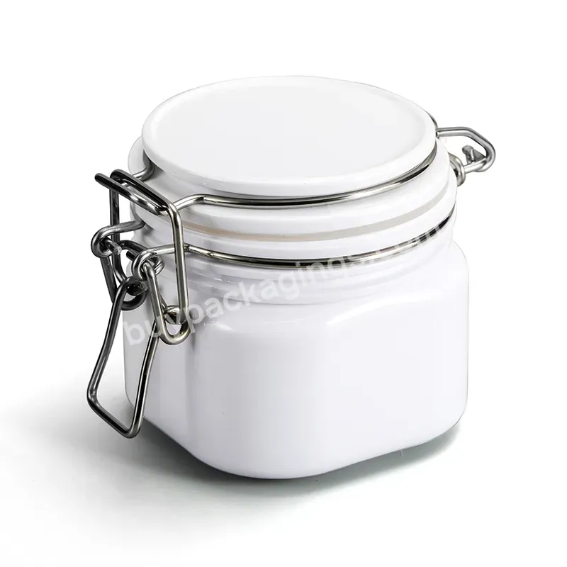 Cosmetic Plastic Clip Top Airtight 200ml 250ml 275ml Pet Kilner Jar