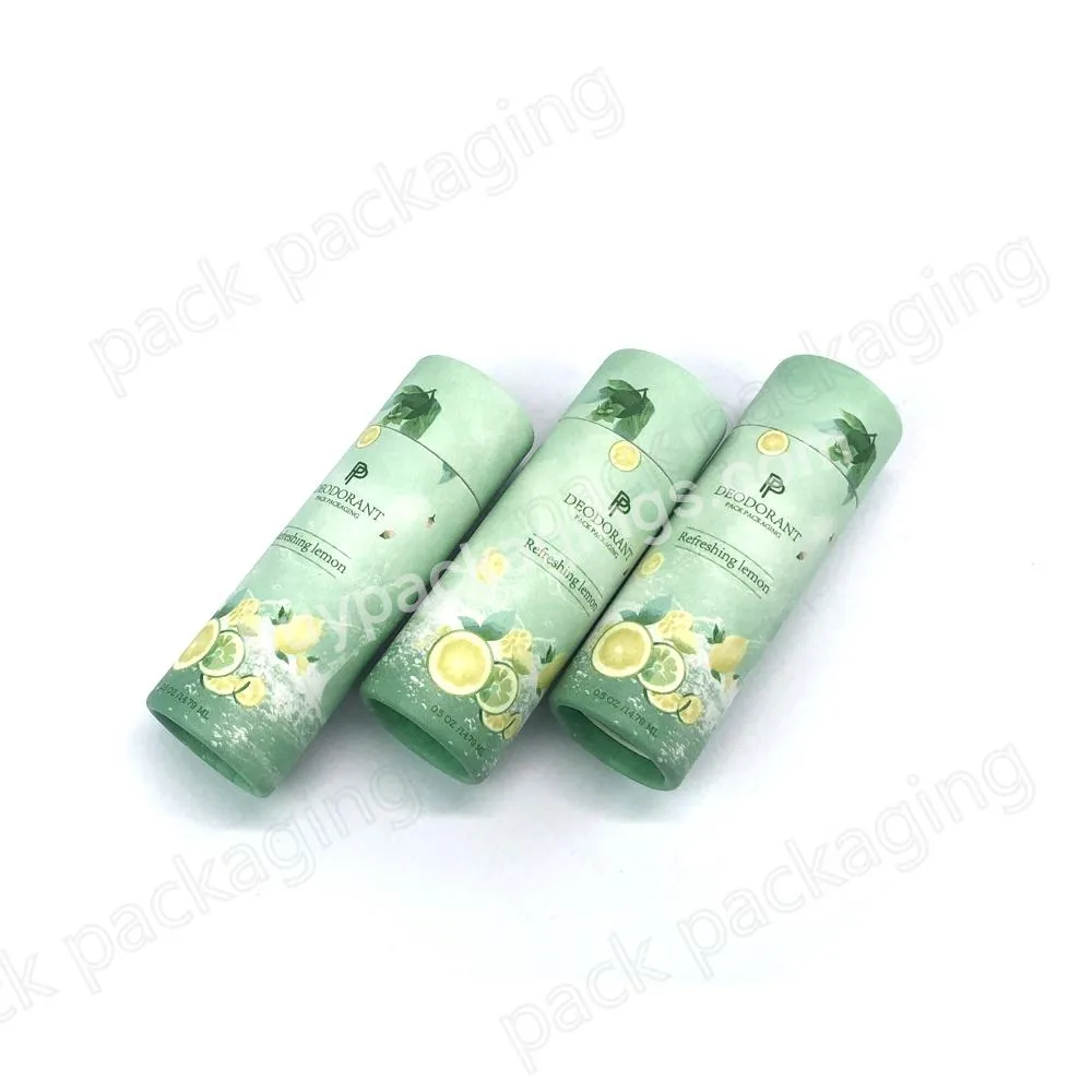 Cosmetic Recycled Kraft Cardboard Push Up Paper Tube for Deodorant Packaging