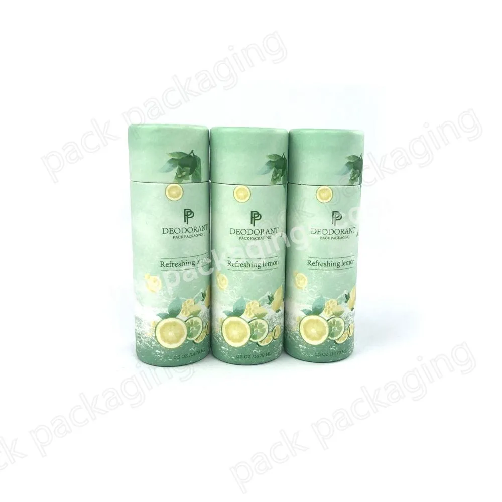 Cosmetic Recycled Kraft Cardboard Push Up Paper Tube for Deodorant Packaging