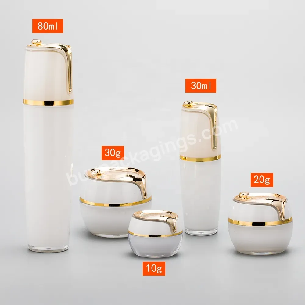 Cosmetic Set Packaging Bottles 10g 20g 30g Cream Jar 30ml 80ml Empty Luxury Acrylic Cosmetics Lotion Bottle With Pump - Buy Empty Lotion Bottle,Cosmetic Set Packaging Bottles,30g Cream Jar.