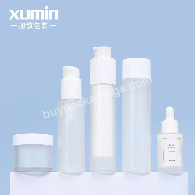 Cosmetic Skin Care Bottle Set 5oz Screw Cap Bottle Plastic Dropper Lotion Airless Pump Bottle Packaging Container Skin Care Set