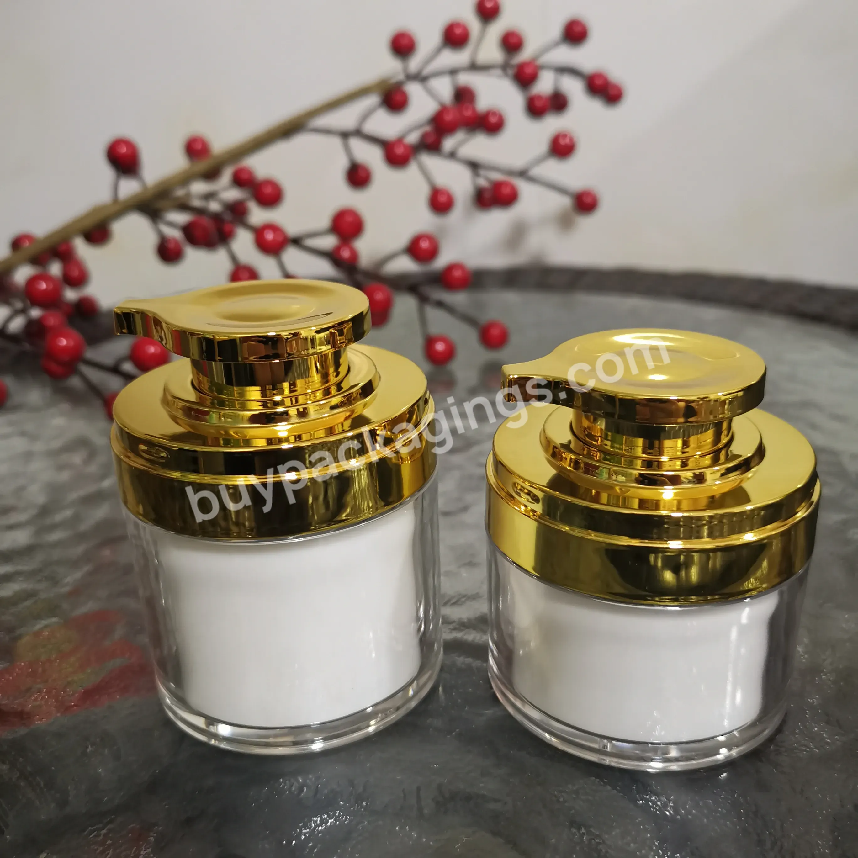 Cosmetic Skincare Bottle Container Airless Pump Face Cream Jar 15ml 30ml 50ml Cream Airless Pump Jar