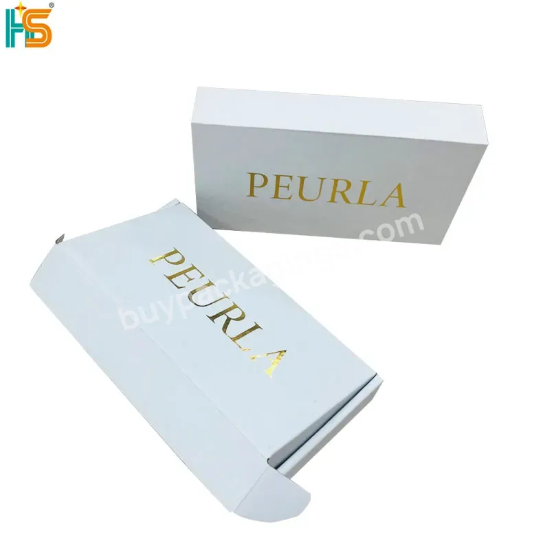 Cosmetic Small Rigid Packaging Boxes Custom Logo White Corrugated Gift Mailer Boxes