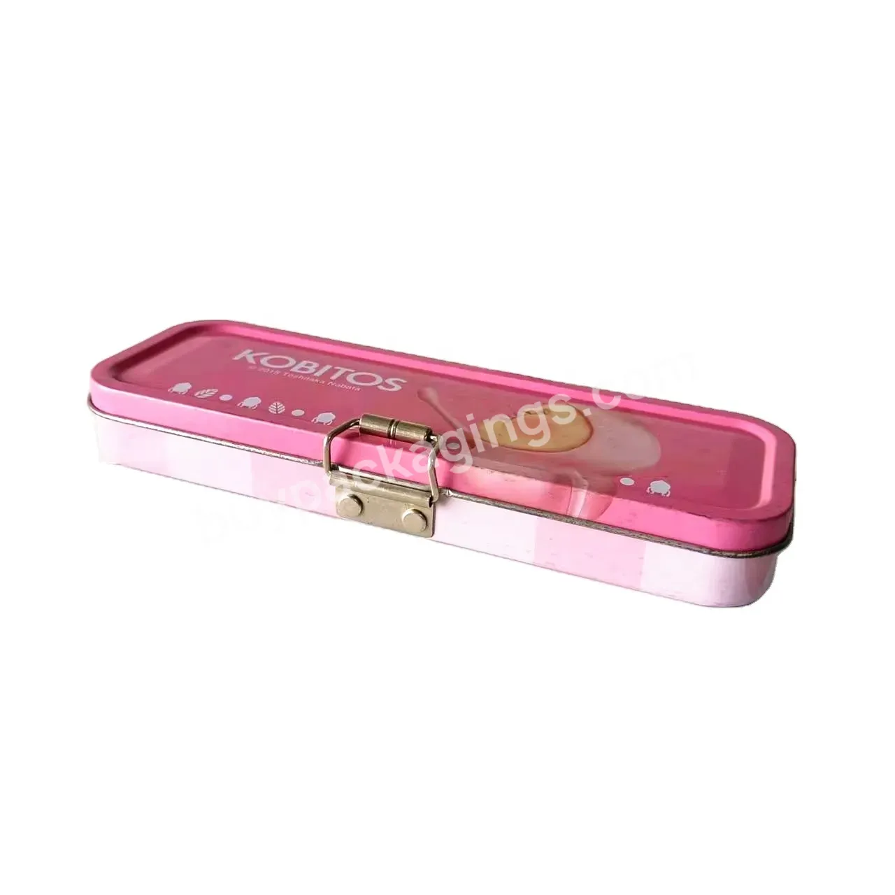 Cosmetic Tin Case With Latch And Lock Double Layer Cosmetic Metal Case For Makeup Tools 100ml Cosmetic Lotions