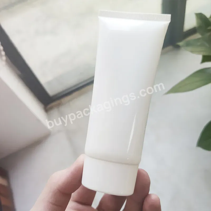 Cosmetic White Hand Cream Tubes 50ml 100ml Plastic Tube Packaging Squeeze Tube With Silvery