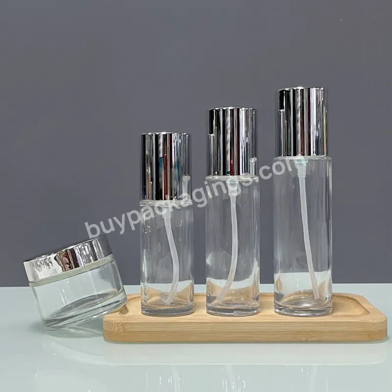 Cosmetics Bottles And Jars Set 20ml 30ml 40ml 50ml 60ml 80ml 100ml 120ml 30g 50g Glass Bottles Cosmetics Containers And Jar