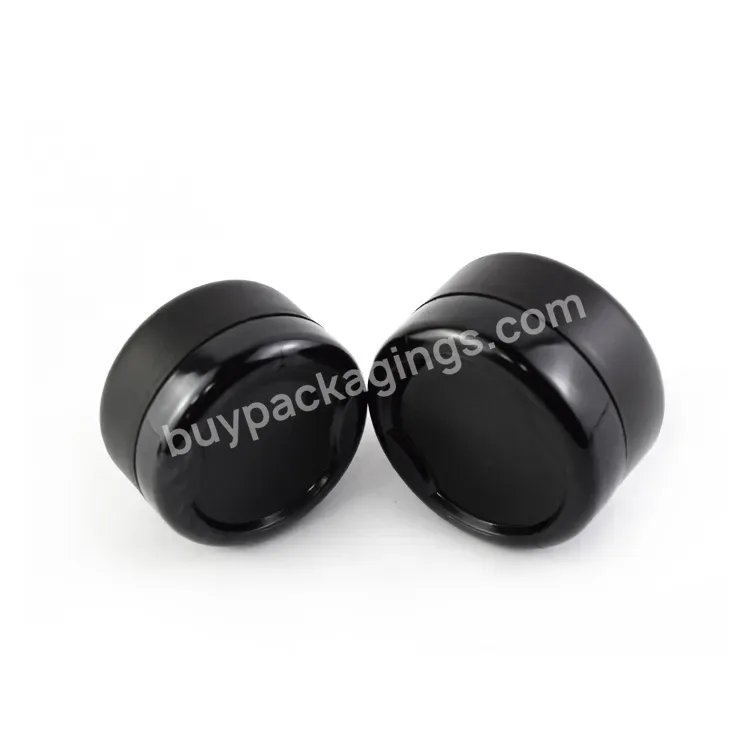 Cosmetics Industry Black Glass Jar With Child Proof Lid For Eye Cream Wide Mouth Type Concentrate Glass Canister