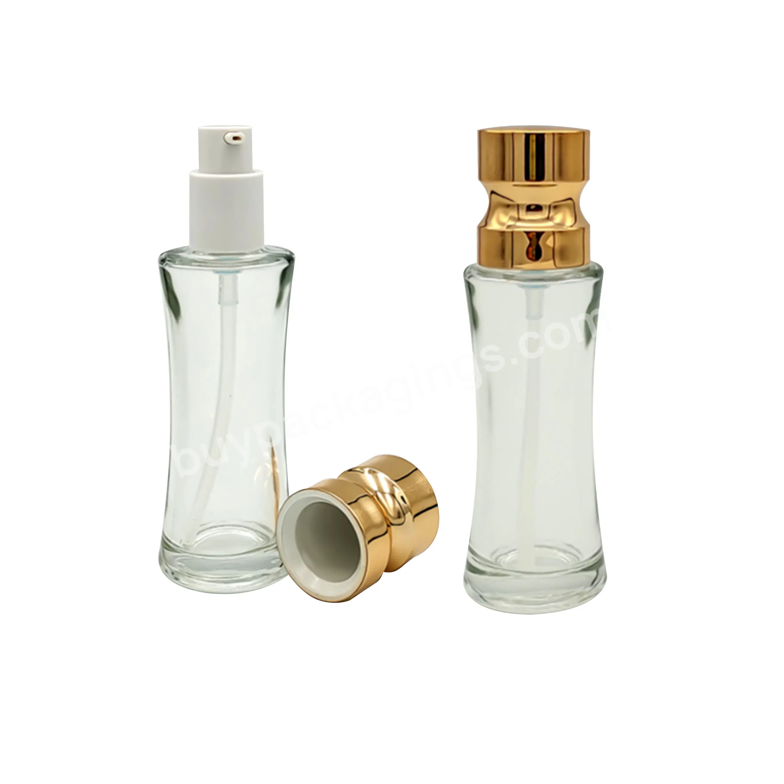 Cosmetics Lotion Pump Bottles 1oz 30ml Glass Fancy Lotion Bottles Lotion Dispenser Bottles