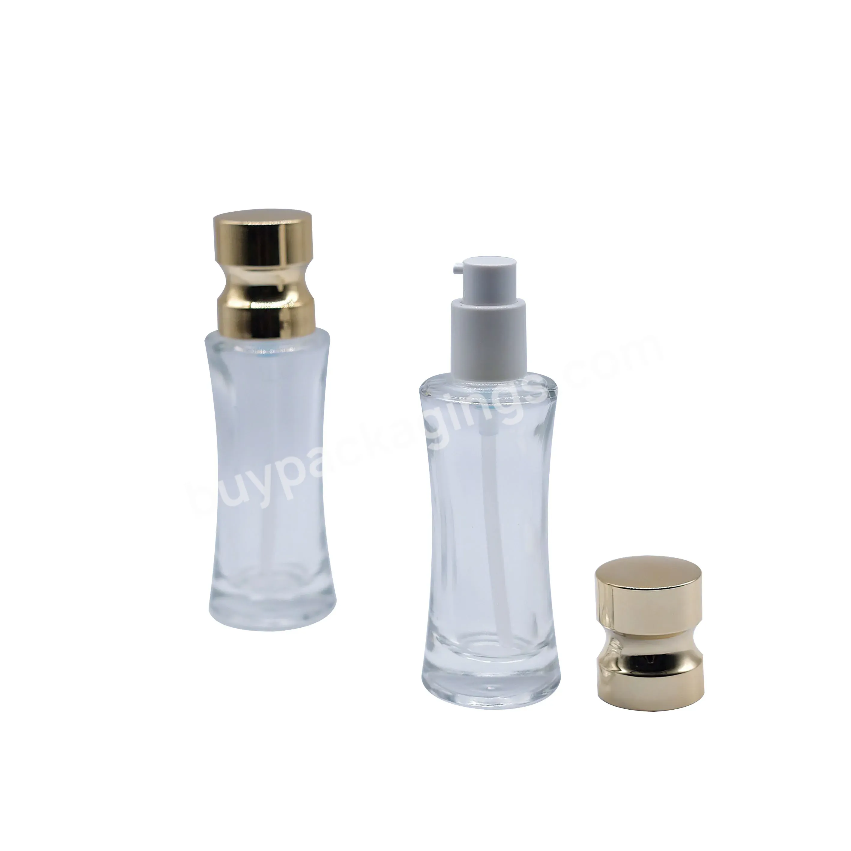 Cosmetics Lotion Pump Bottles 1oz 30ml Glass Fancy Lotion Bottles Lotion Dispenser Bottles