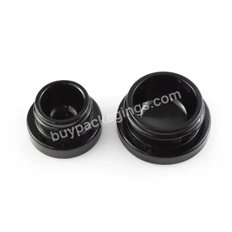 Cr Black Uv Shoulderless & Screw Top Custom Wrap Perforated Tamper Labels 5ml 9ml Glass Concentrate Jar