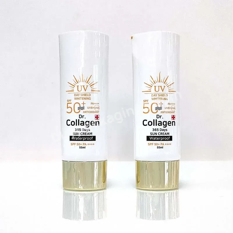 Cream Containers Plastic Oval Cosmetic Packaging Tube 50ml Plastic Sunscreen Tube