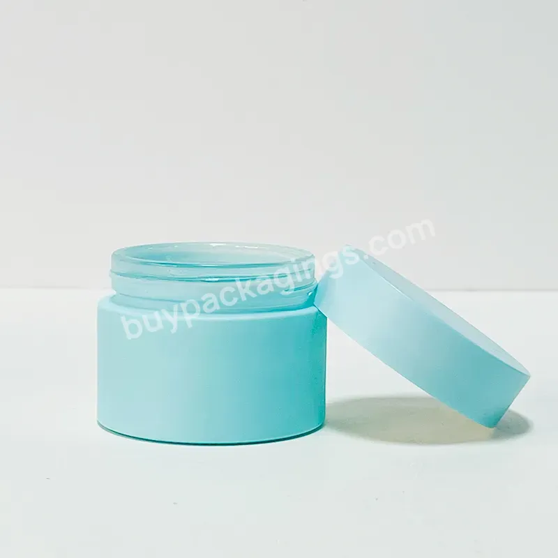 Cream Packaging Jar Frosted Blue Empty 30g 1oz Colorful Cosmetic Container Night Repair Skincare Glass Jar