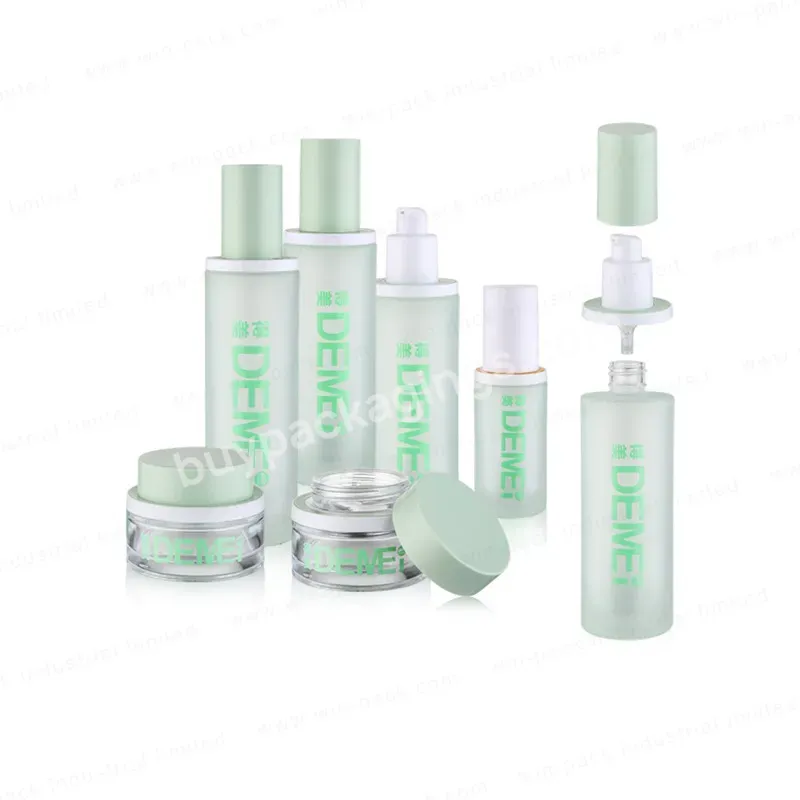 Cream Pump Bottle 100ml 30g 50g 60ml 120ml Glass Cream Jar Glass Lotion Bottle With Pump For Siki