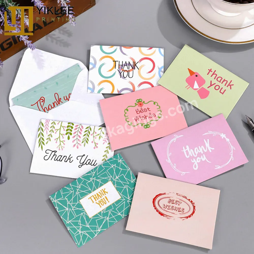 Creative Designs Diy Decoration Holiday Greeting Card Envelope Thank You For You Best Wishes Folded Dinner Name Card