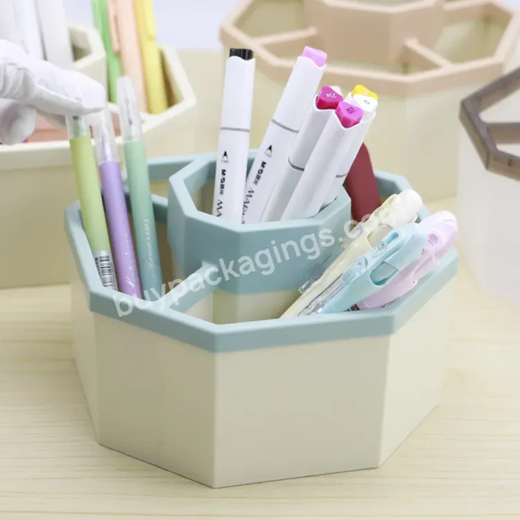 Creative Desktop Organizer 5 Grid Pen Holder School Office Cheap Plastic Slot Pencil Holder Cute For Desk Accessories - Buy 5 Grid Pen Holder For Desk,Creative Pen Holder,Cheap Plastic Pencil Holder.