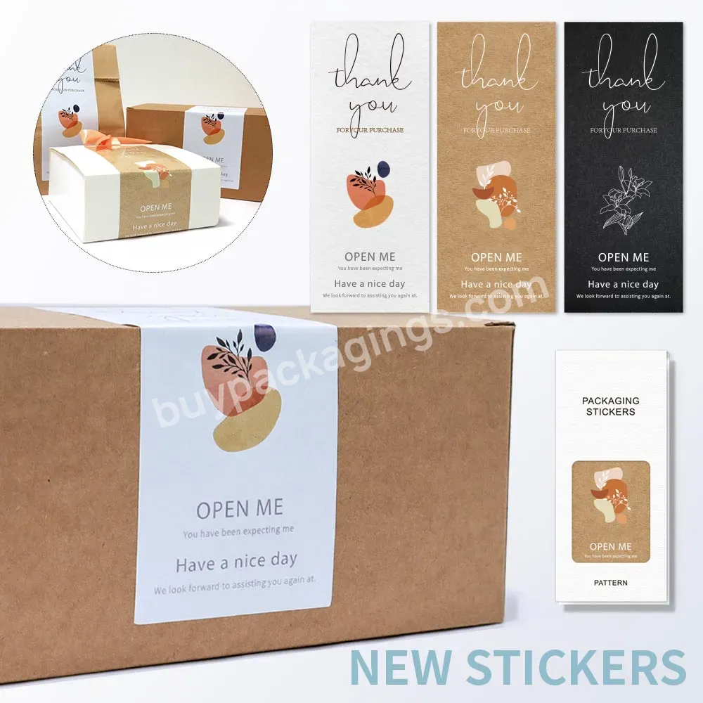 Creative Stickers For Ecommerce Packaging Custom Logo Box Seal Labels Mailer Box Sealing Stickers