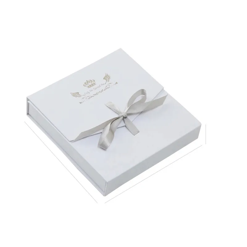 Creative White Paper Gift Packaging Boxes with Bow for Anniversaries Weddings Birthdays Gift Pack