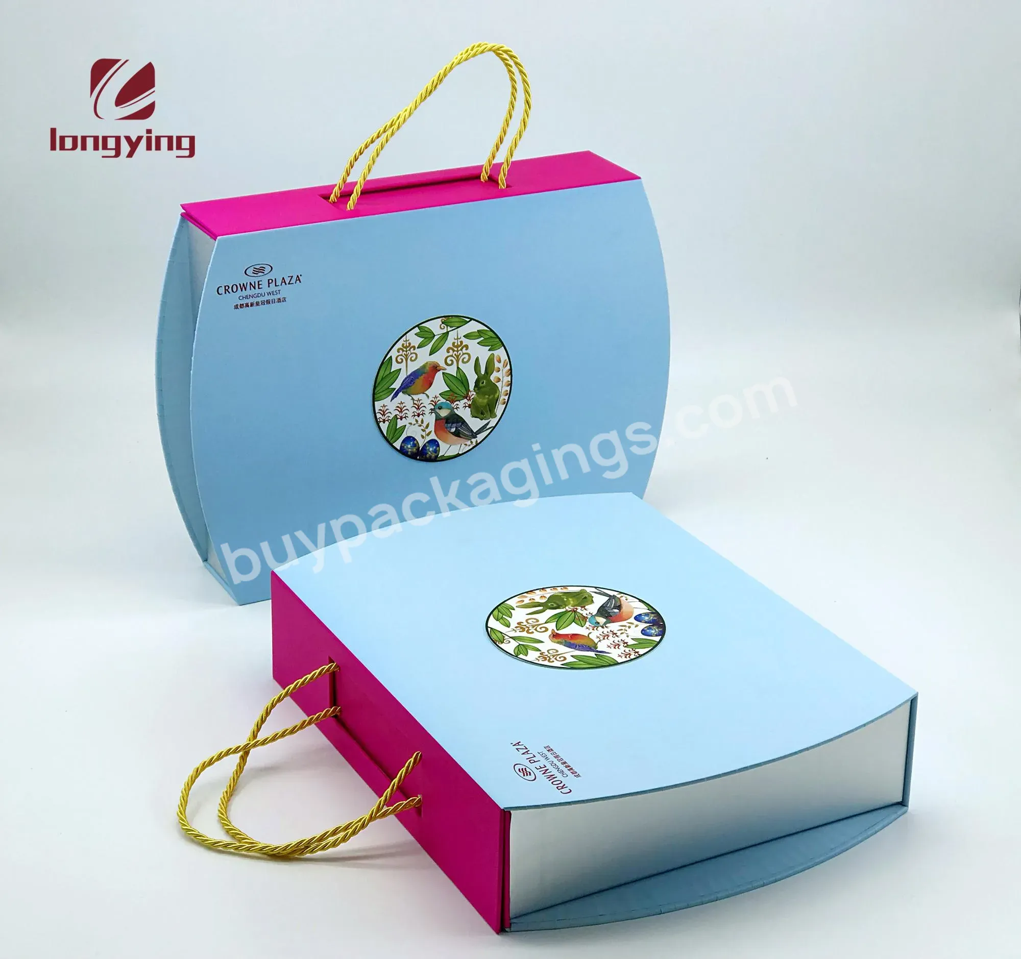 Creativegiftbox Blue Cardboard Box With 6pcs/9pcs/12pcs Mini Paper Box Handle For Chocolate/candy/pastry Boxes