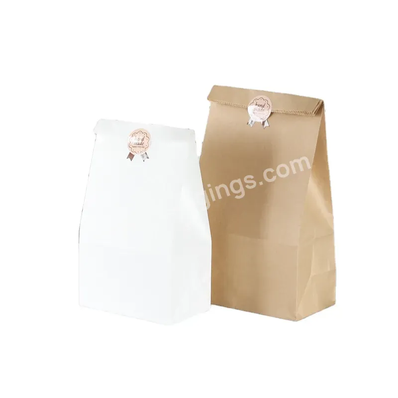 Creatrust Brand Box And Washable Kraft Handle Rope Shopping Empty Tea Heat Seal Bahrain Logo Brown Paper Bag For Take Away Food