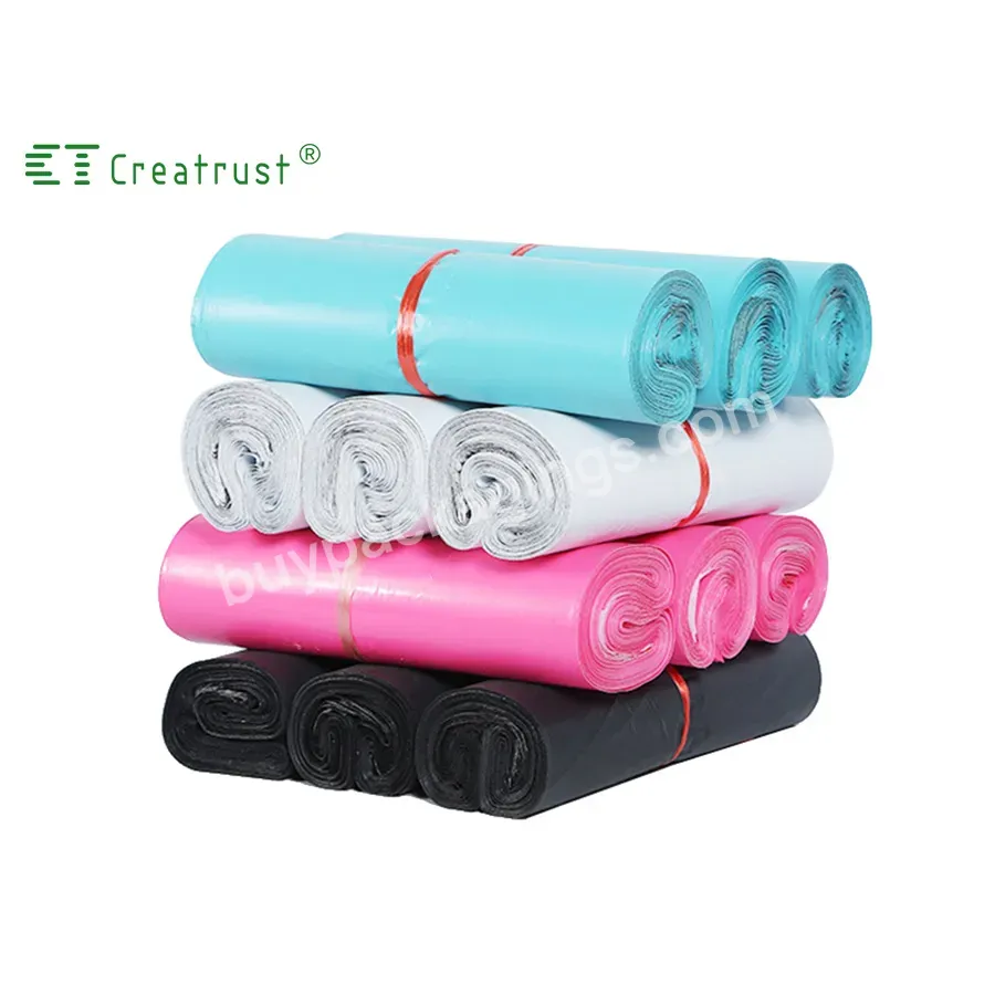 Creatrust Bubble Envelope Cassava Handle Compostable Paper Catcher Clothing Black Pattern Cosmetic Polly Mailing Bag