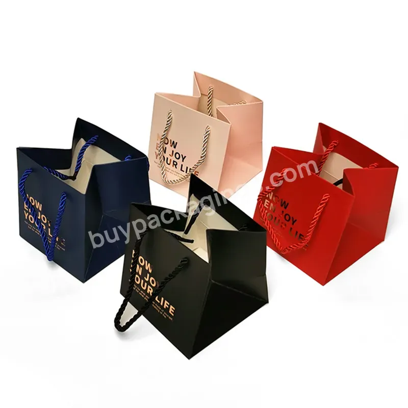 Creatrust Fruit And Vegetable Zipper White Craft Christmas Gift Custom Print String Shopping Apparel Paper Bag