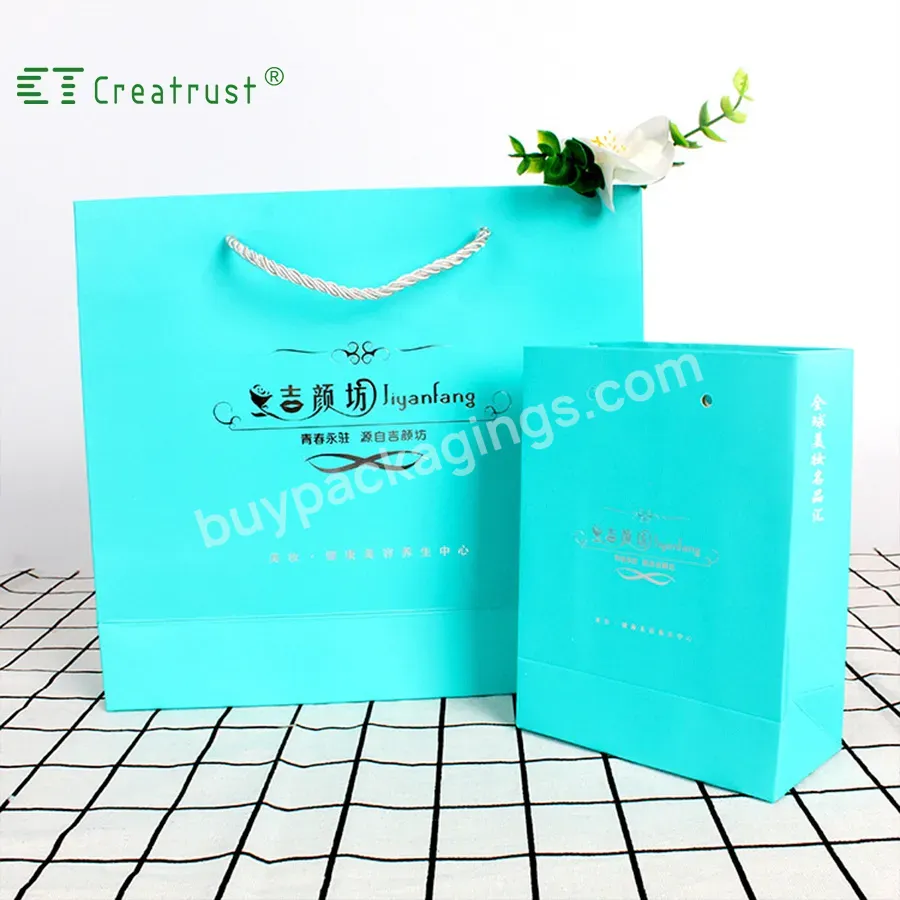 Creatrust Genuine Vest Thank You Gift Bags Retail Vellum Paper Unicorn Twisted Handle Kraft Treat Trapezoidal Packaging