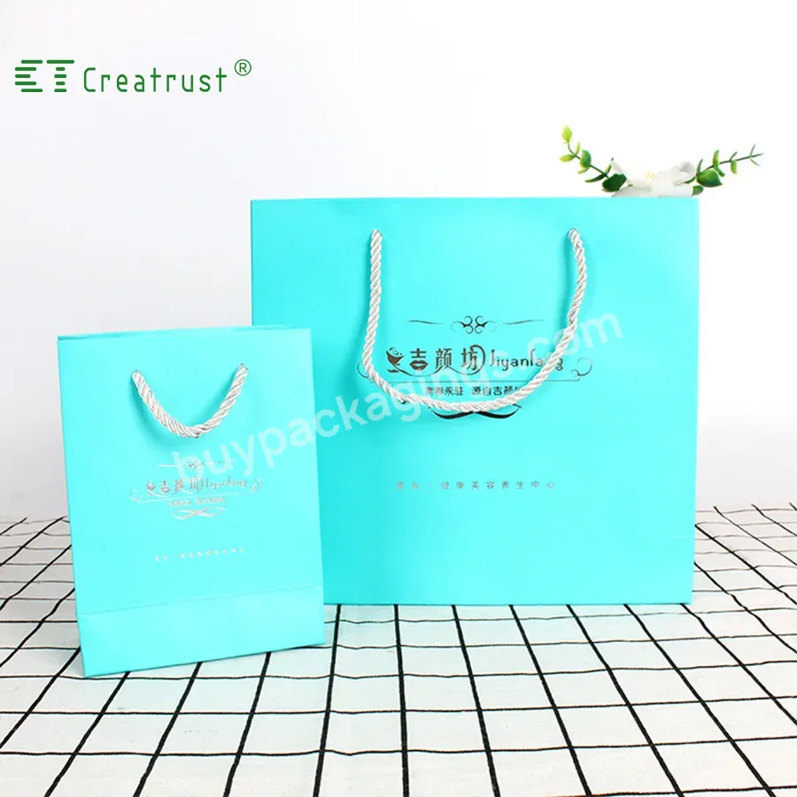 Creatrust Genuine Vest Thank You Gift Bags Retail Vellum Paper Unicorn Twisted Handle Kraft Treat Trapezoidal Packaging