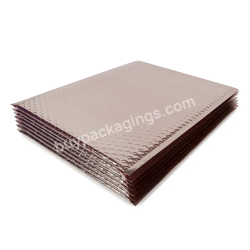 Creatrust Hot Sale Custom Size Logo Eco Friendly Gold Metallic Aluminum Foil Envelopes Padded Bubble Mailer Bag