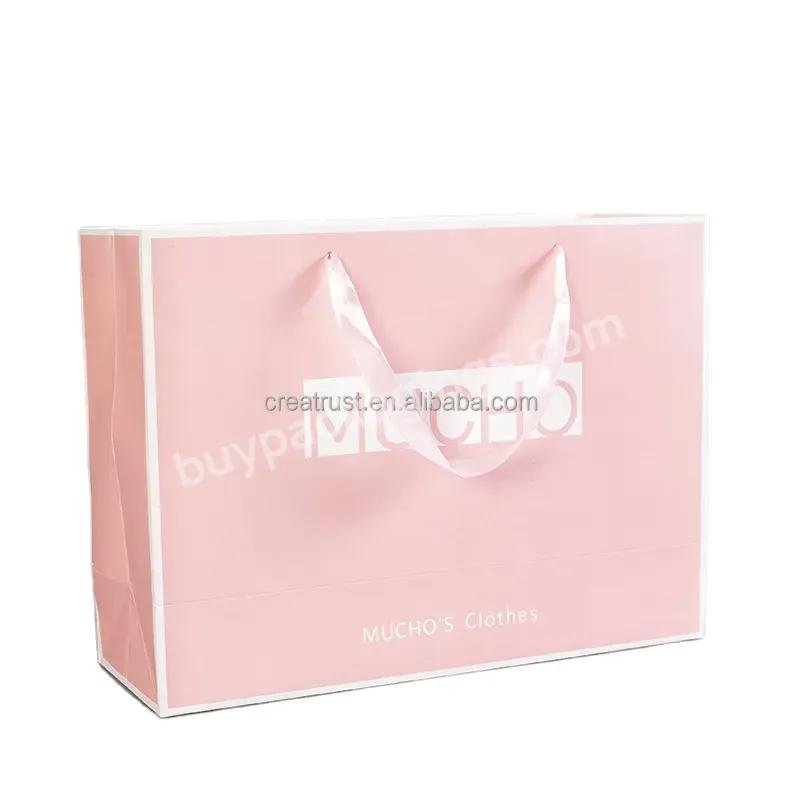 Creatrust Kraft Food Luxury White Gold Restaurant Private Label Handle Bulk Small Gift Biscuit Packaging Paper Bag