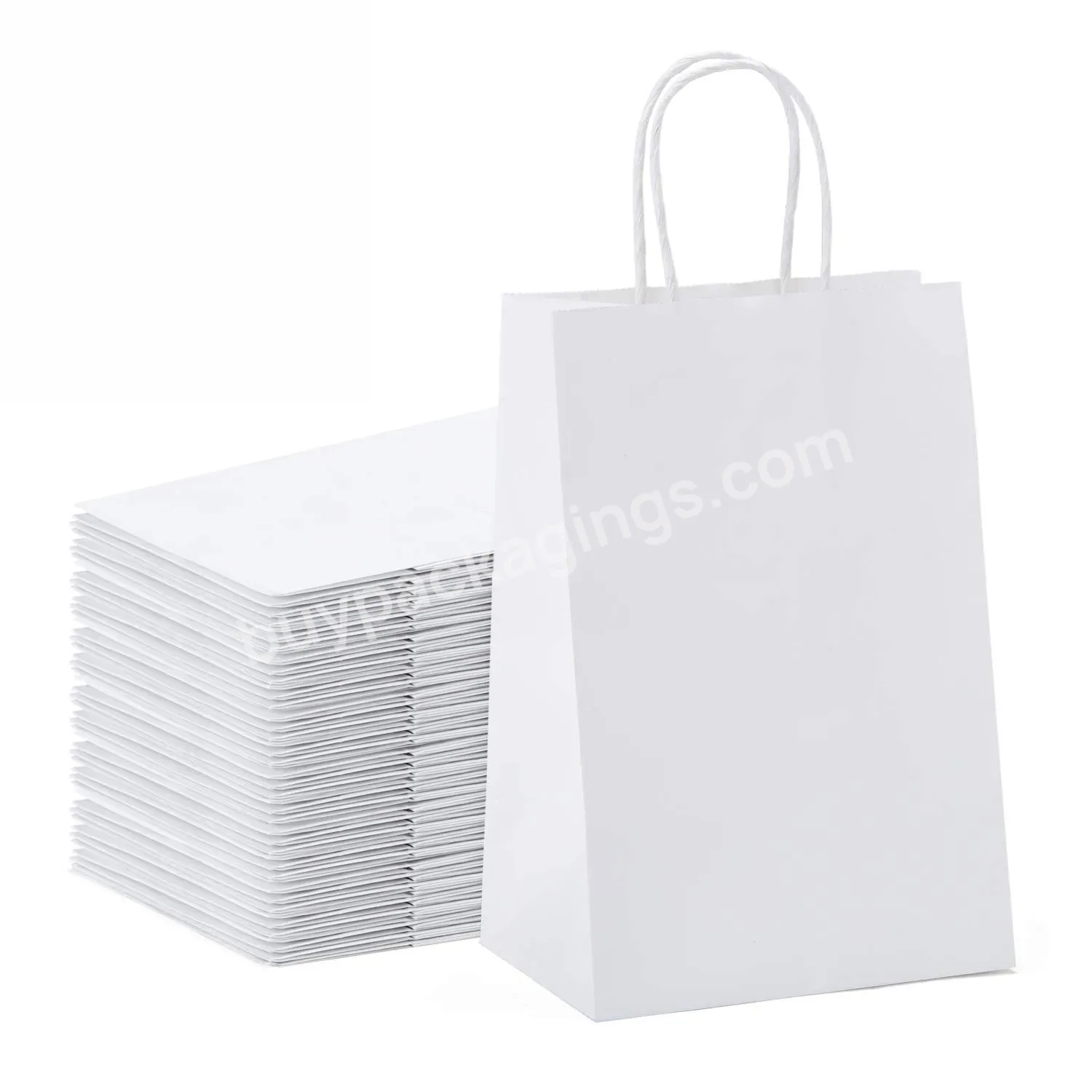 Creatrust Pouch White Kraft Bulk Gift Brown Shopping Eco Poppy Black Doorgift Handle Paper Bag Bag