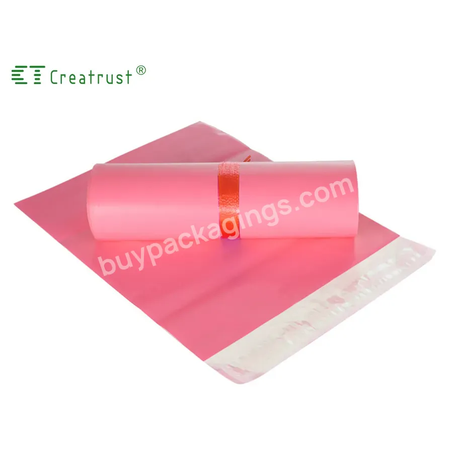 Creatrust White Mailing Bag Custom Whit Embossing Poly Mailer F Strong Padded Pink