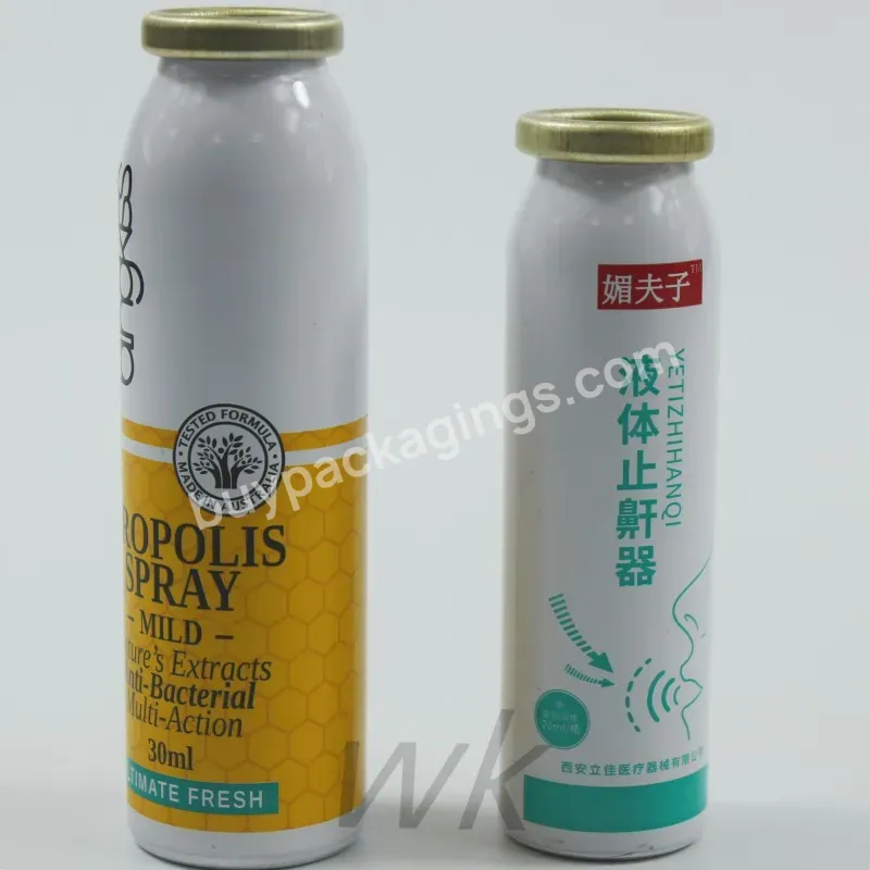 Crimp Medical Oral Spray Throat Spray With Nozzle Cap For Aluminium Bottle