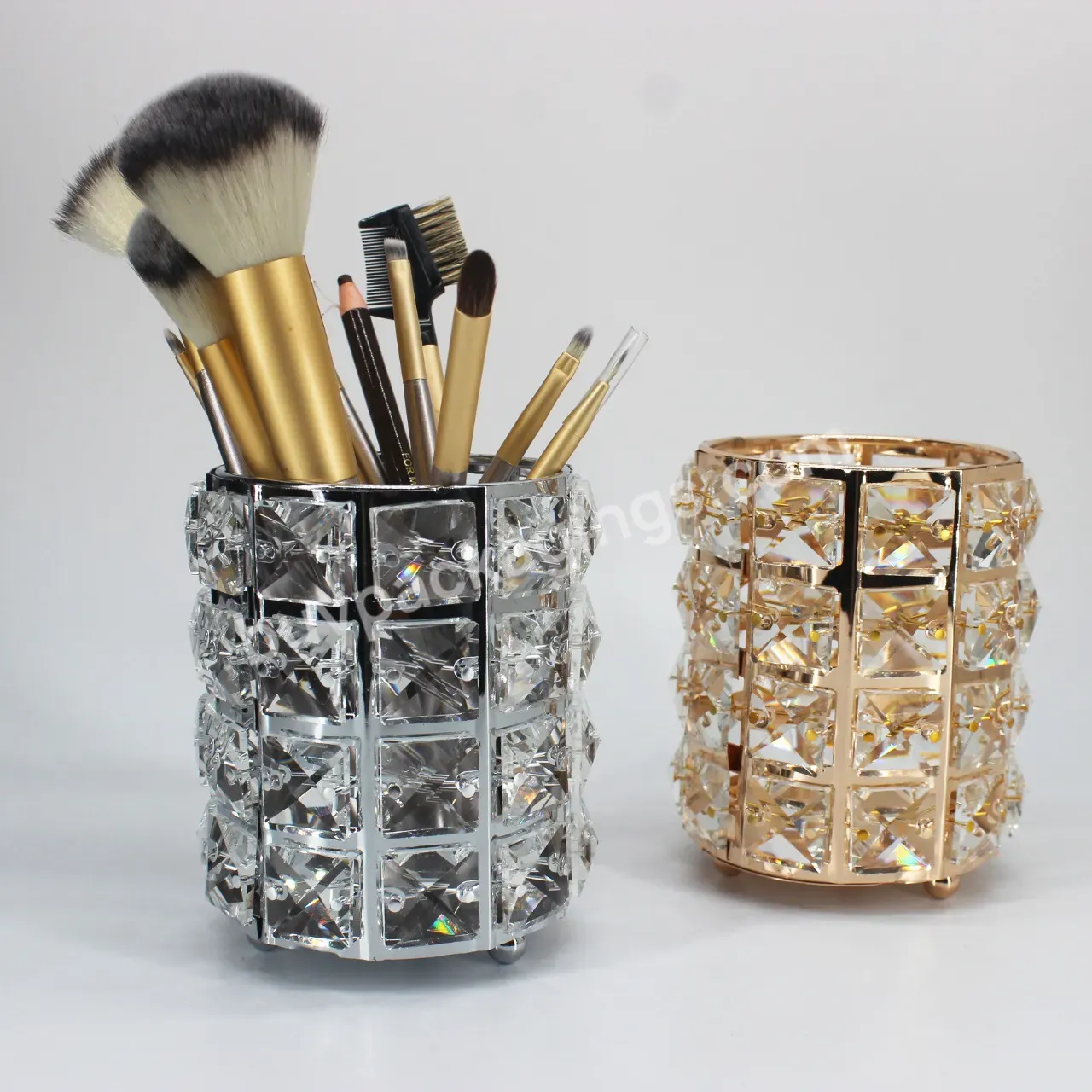 Crystal Wedding Candlestick Crystal Makeup Brush Nail Enhancement Tool Storage Net Red Cosmetics Brush Holder