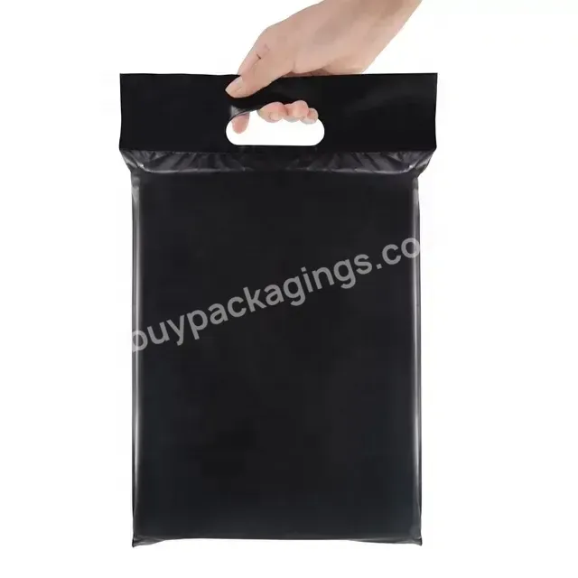 Ctcx Black Poly Mailing Bags With Handle Flyers Plastic Courier Mailing Bags Plastic With Handle Self Adhesive Mailing Bags