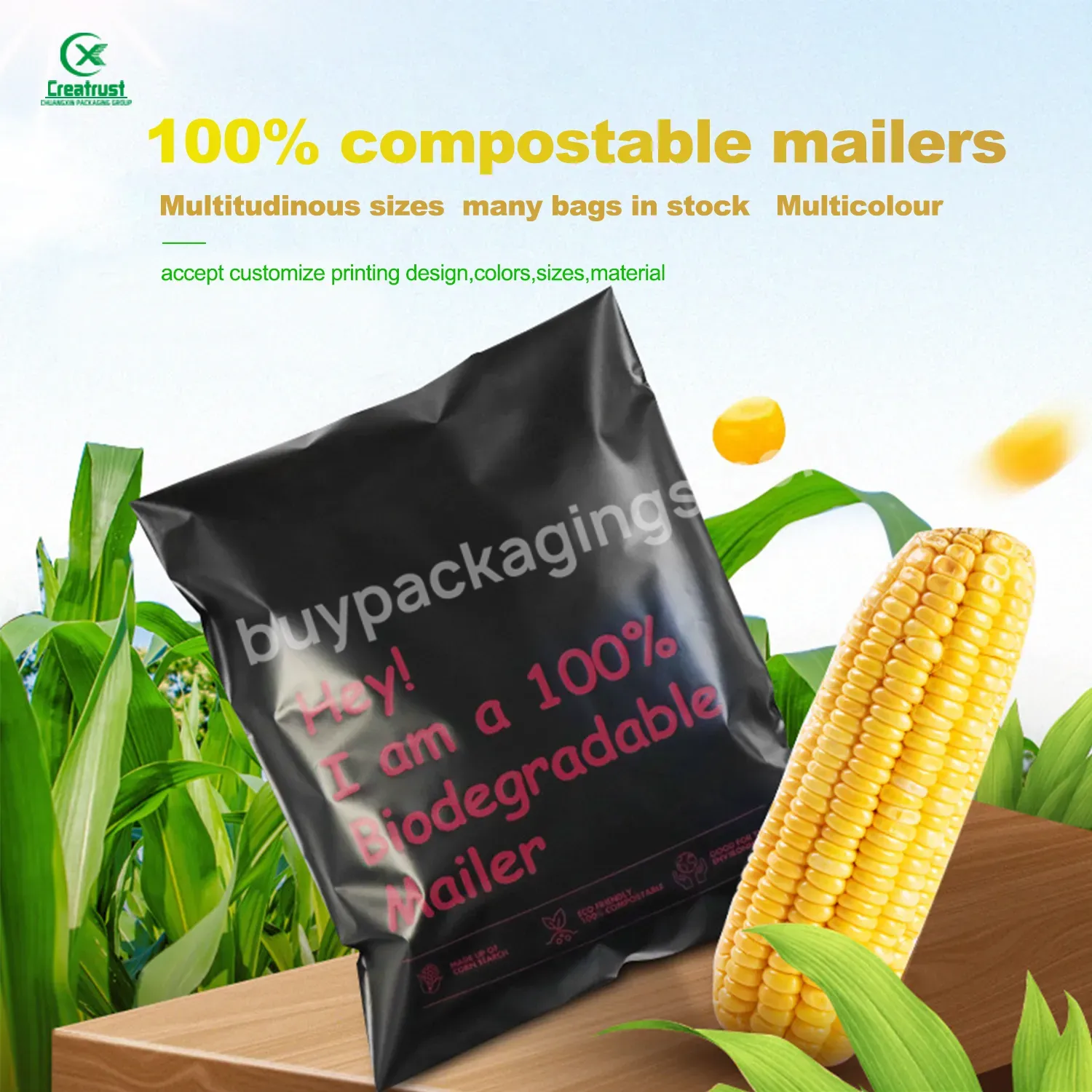 Ctcx Custom Logo Poly Mailer Bags Plant Based Poly Mailer Bags Poly Mailer Mailing Bags For Clothing