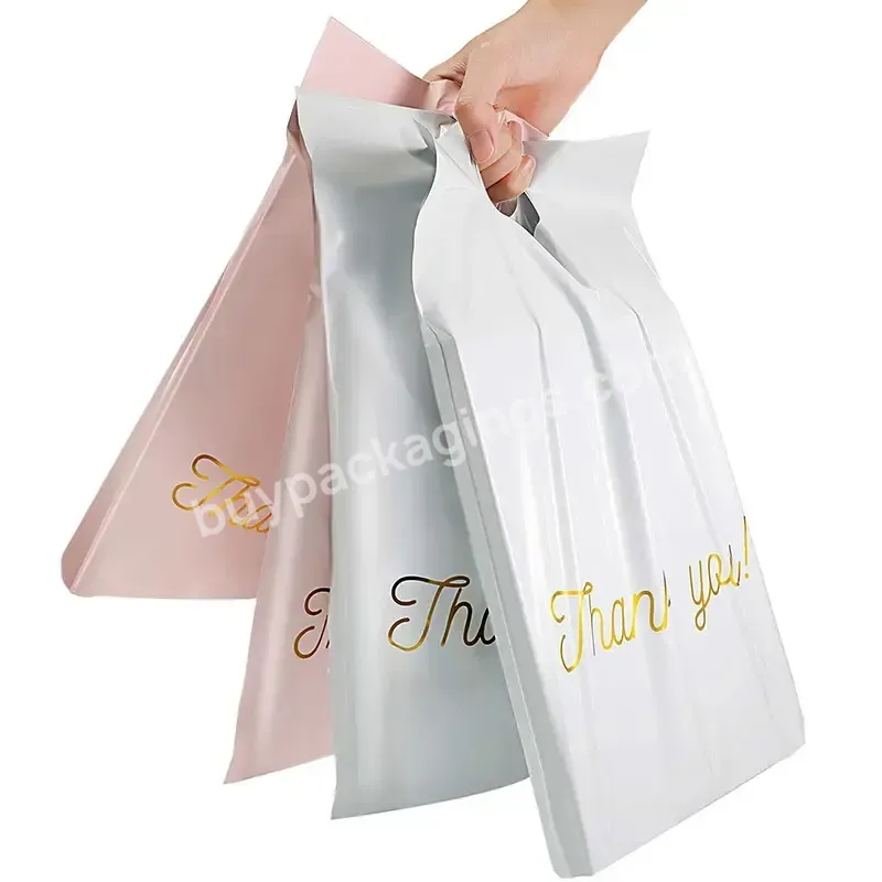 Ctcx Custom Plastic Mailers Packaging Envelope With Handle Poly Mail With Handle Bag Custom Print Emballage Personnalisable