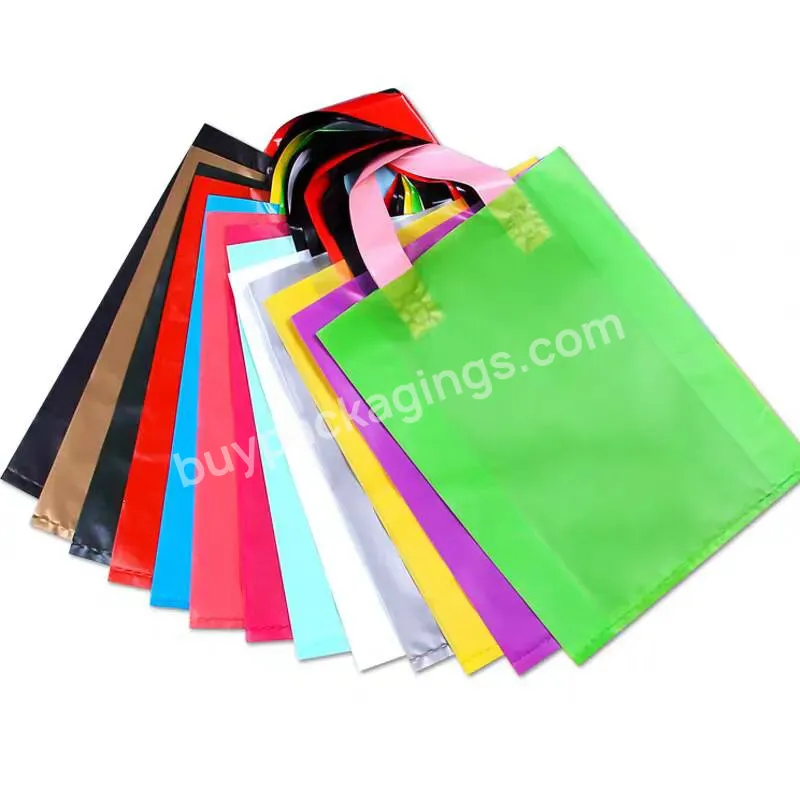 Ctcx Custom Plastic Shopping Bags Wholesale Packaging T-shirt Plastic Bag Printing Nanufacturing Die-cut Plastic Bags With Logos