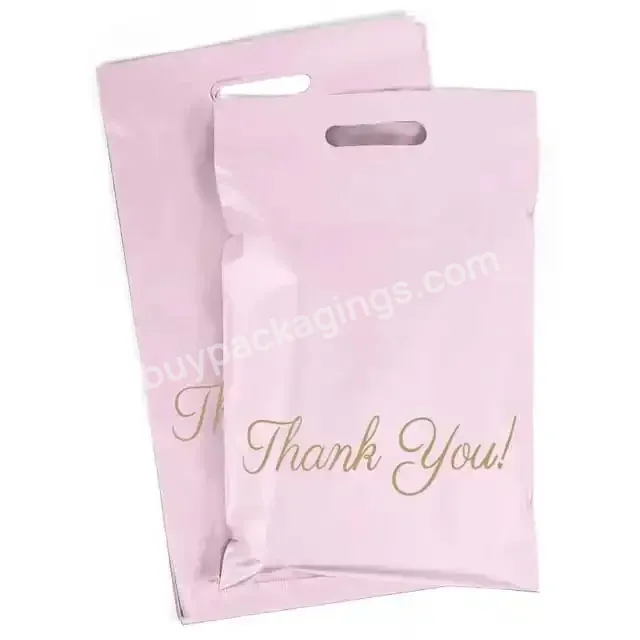 Ctcx Custom Poly Mailing Bags Courier Bag Custom Pink Thank You Poly Mailers With Handle Polymailer With Handle Shipping Bags - Buy Custom Mailer Bags With Handle Shipping Bags With Handles,Courier Bag With Handle Poly Mailing Bags With Handle,Custom