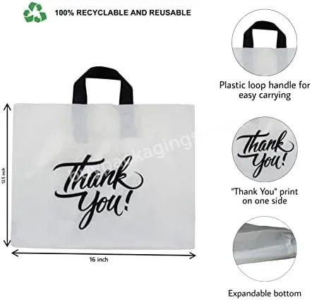 Ctcx Custom Print Logo High Quality Plastic Shopping Bag Ldpe/hdpe Plastic Clothing/shoes Packaging Die Cut Handle Carry Bag - Buy Thank You Plastic Die Cut Handle Packaging Bags For Shoes And Clothing Plastic Shopping Bags With Logo Recyclable Ldpe,