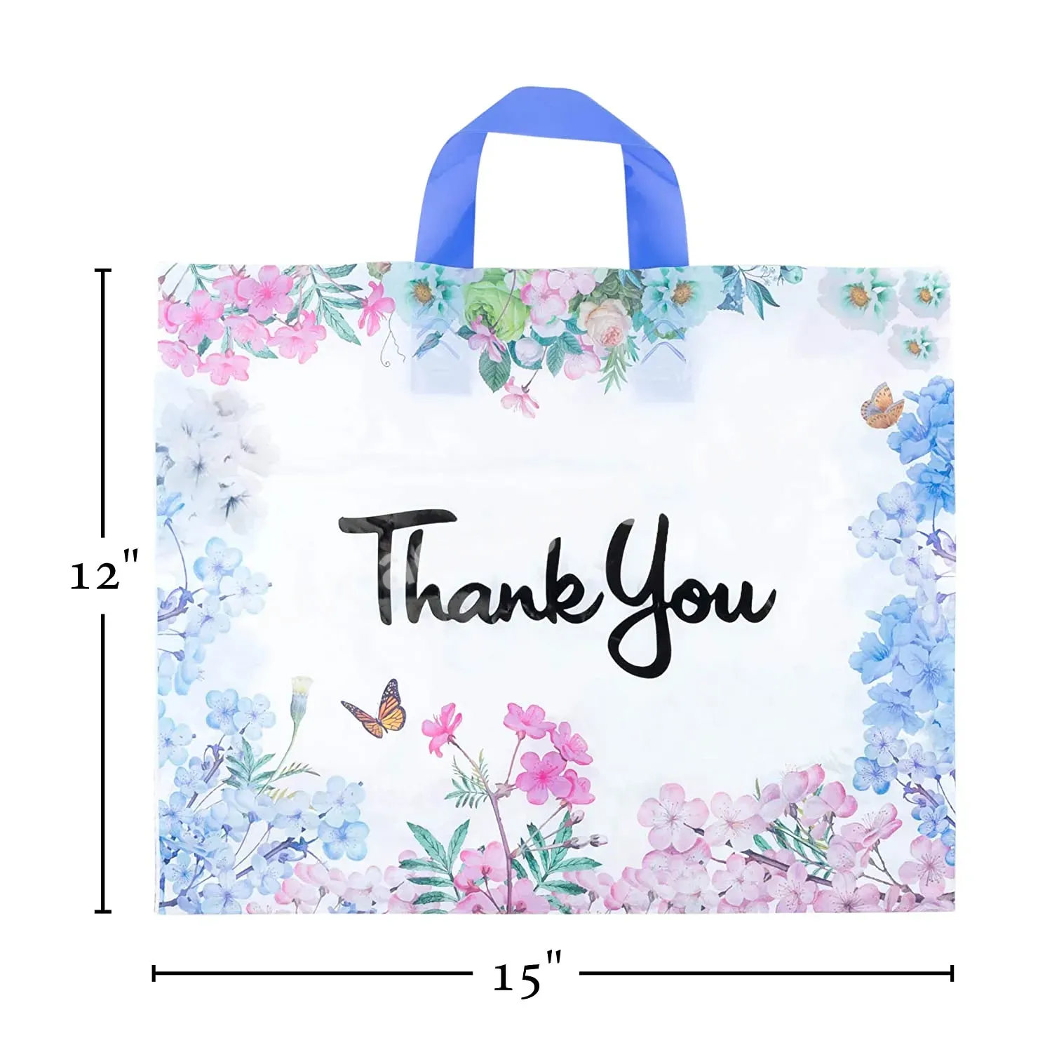 Ctcx Custom Printed Logo Thank You Ldpe/hdpe Handle Plastic Bag Die Cut Bag Shopping Bag Clothing/shoes Packaging