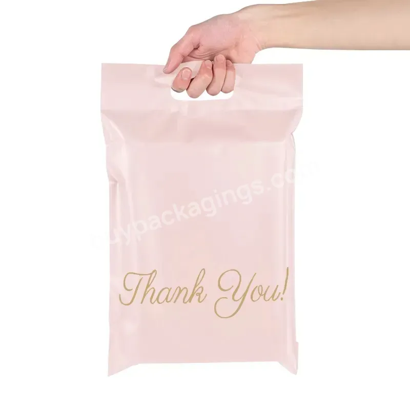 Ctcx Custom Printed Poly Mailing Bags With Handle Packaging Shipping Bags Poly Mailers With Handle Logo Plastic Envelope