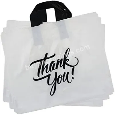 Ctcx Custom T-shirt Thank You White/pink/purple Panton Plastic Shopping Plastic Garment Packaging Die Cut Handle Shopping Bag