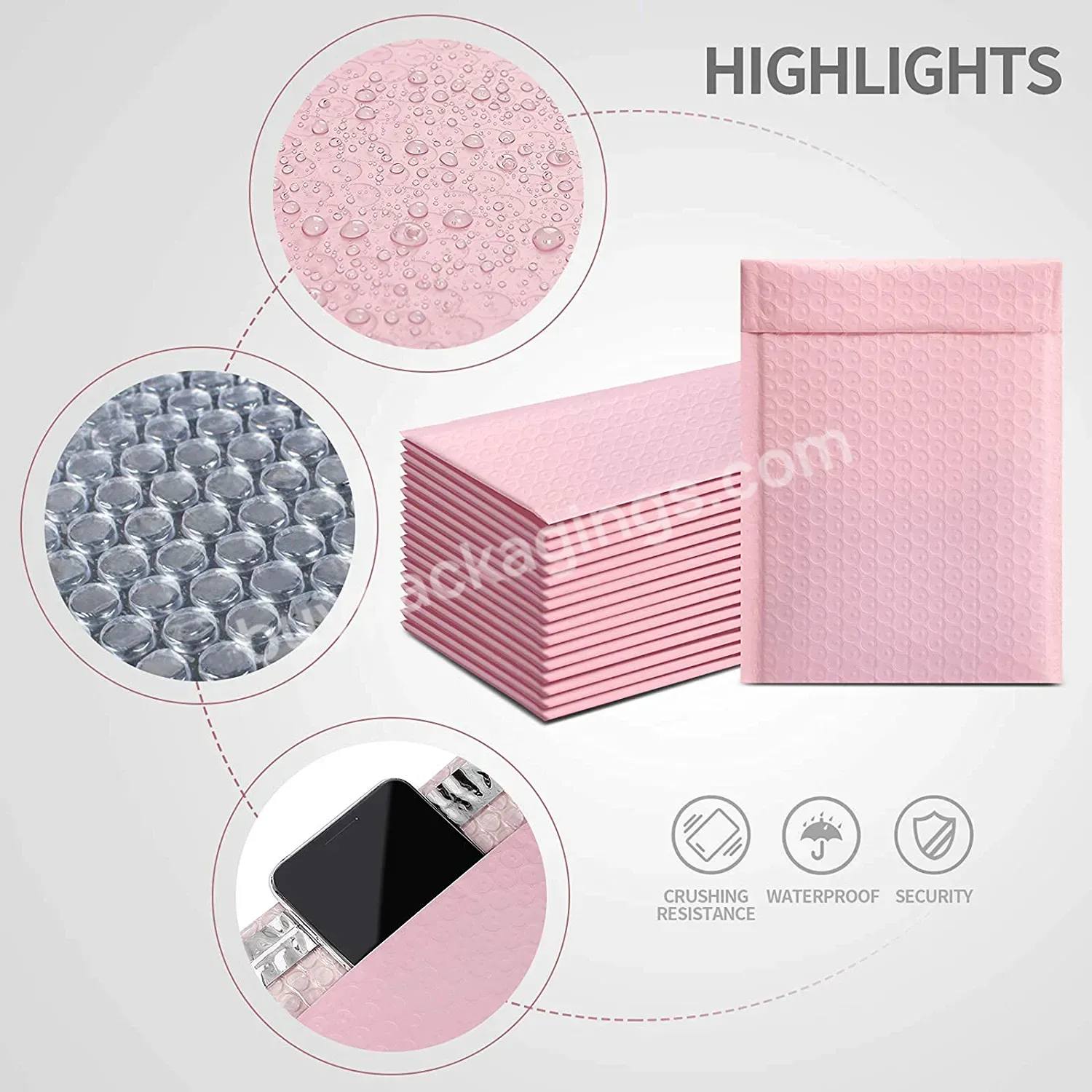 Ctcx Extra Large Hot Pink Shipping Bags Small Bubble Padded Envelope Mailers Light Pink Bubble Mailer Pink Bubble Mailer Bag