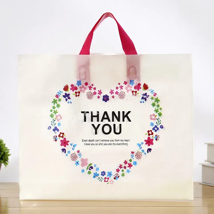 Ctcx Factory Wholesale Eco Friendly Tote Boutique Foldable Grocery Die-cut Plastic Handle Bag Custom Shopping Bags With Logos